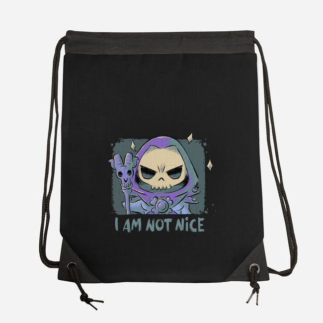 I Am Not Nice-none drawstring bag-xMorfina