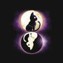 Moon Eclipse Cats-none fleece blanket-Vallina84
