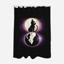 Moon Eclipse Cats-none polyester shower curtain-Vallina84