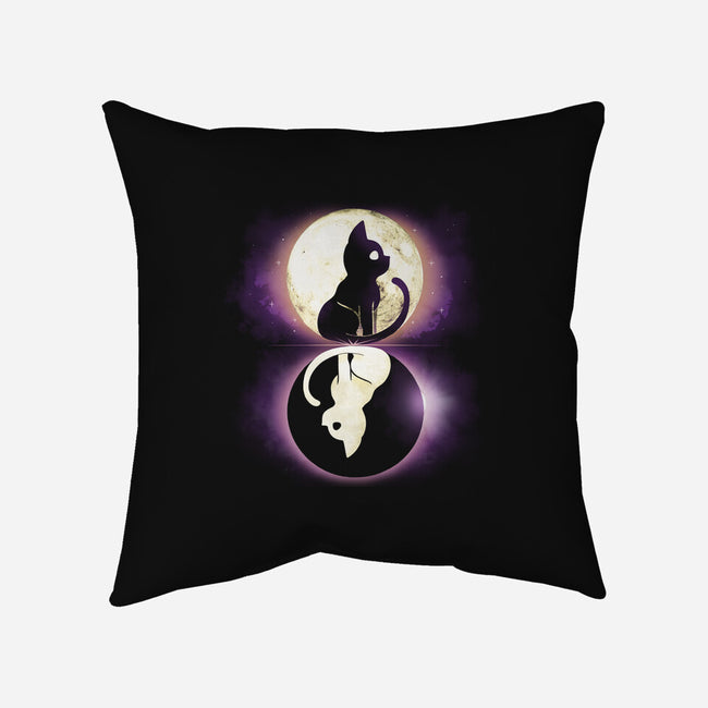 Moon Eclipse Cats-none removable cover w insert throw pillow-Vallina84