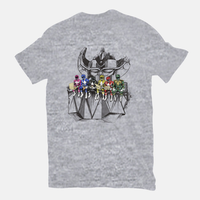 Lunch Atop A Mega-womens basic tee-zascanauta