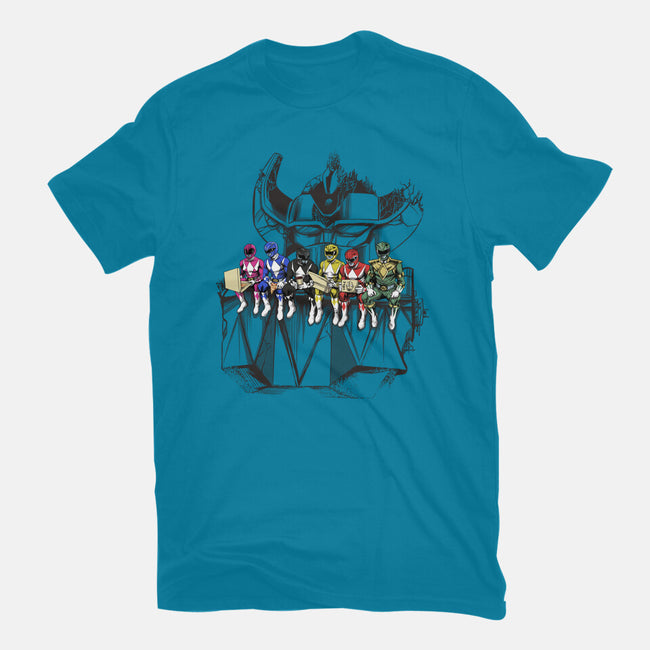 Lunch Atop A Mega-womens fitted tee-zascanauta