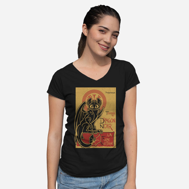 La Furie Nocturne-womens v-neck tee-Bezao Abad