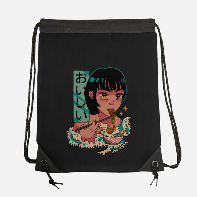 Tasty Waves Of Ramen-none drawstring bag-pescapin