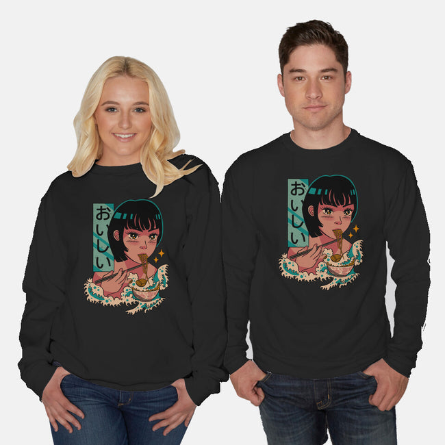 Tasty Waves Of Ramen-unisex crew neck sweatshirt-pescapin