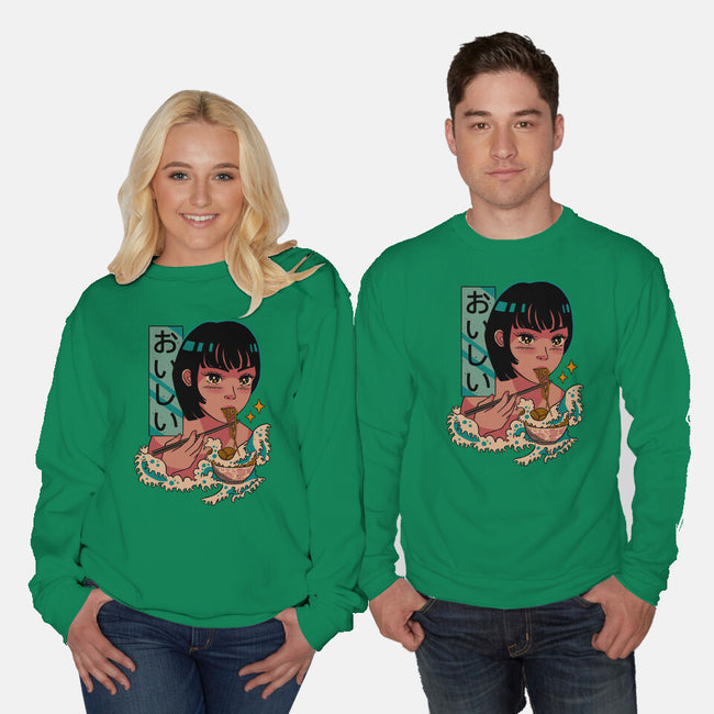 Tasty Waves Of Ramen-unisex crew neck sweatshirt-pescapin