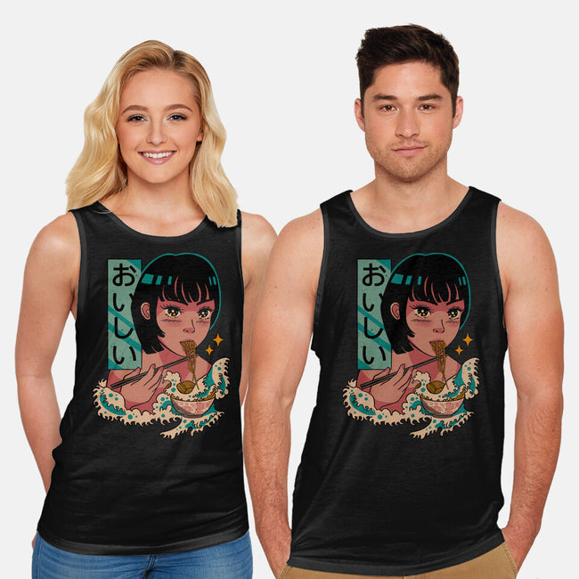 Tasty Waves Of Ramen-unisex basic tank-pescapin