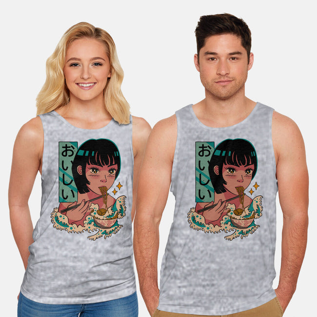 Tasty Waves Of Ramen-unisex basic tank-pescapin