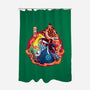 Katana Tiger-none polyester shower curtain-Bruno Mota