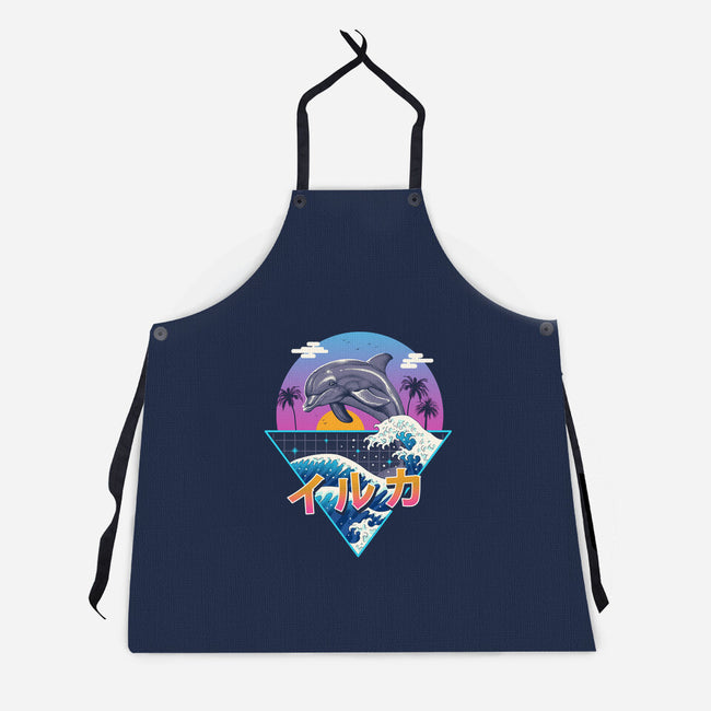 Dolphin Wave-unisex kitchen apron-vp021