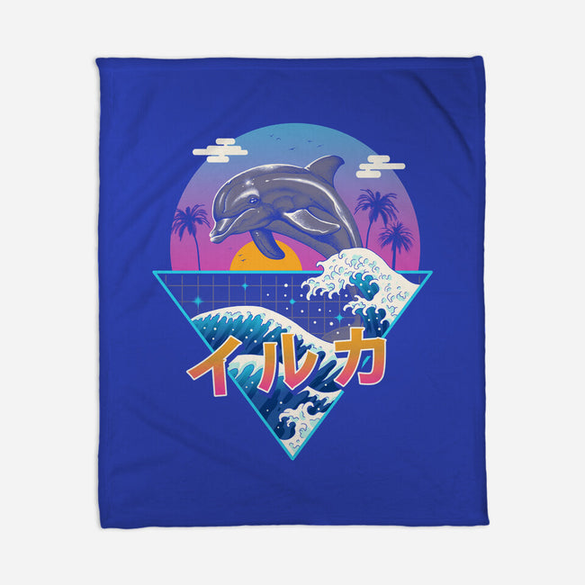 Dolphin Wave-none fleece blanket-vp021