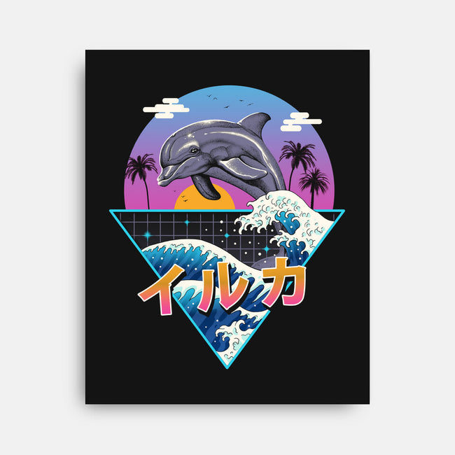 Dolphin Wave-none stretched canvas-vp021