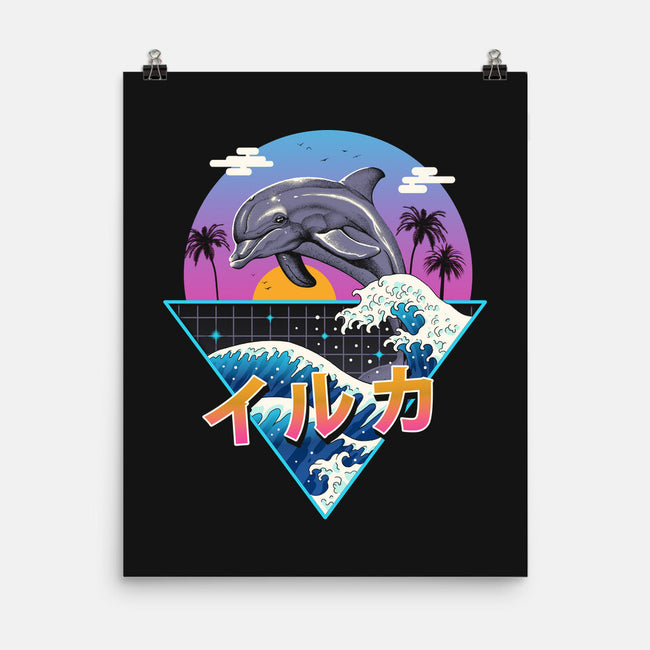 Dolphin Wave-none matte poster-vp021
