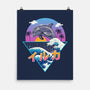 Dolphin Wave-none matte poster-vp021