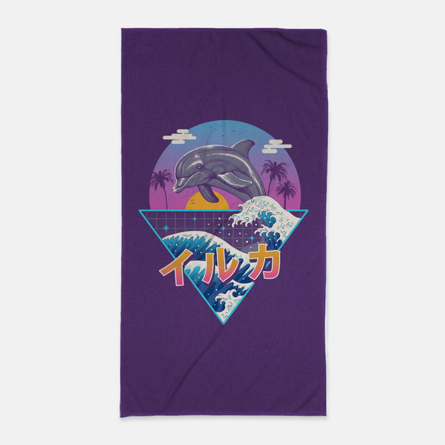 Dolphin Wave-none beach towel-vp021