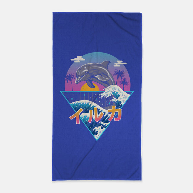 Dolphin Wave-none beach towel-vp021