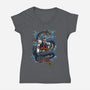Gundam Dragon Force-womens v-neck tee-SecondSyndicate
