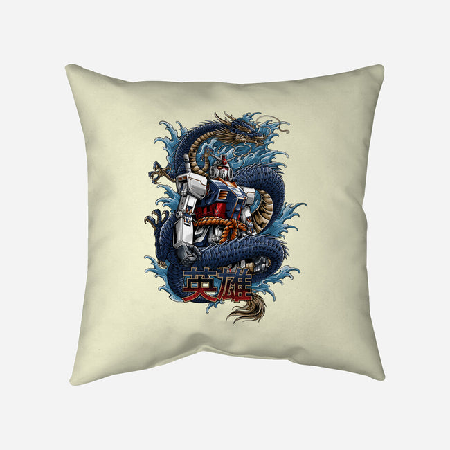 Gundam Dragon Force-none removable cover w insert throw pillow-SecondSyndicate