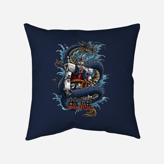 Gundam Dragon Force-none removable cover w insert throw pillow-SecondSyndicate