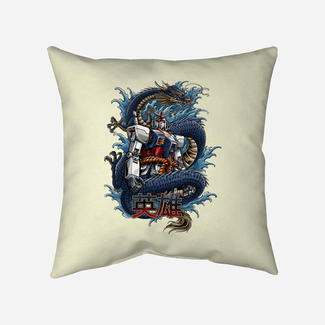 Gundam Dragon Force-none removable cover throw pillow-SecondSyndicate