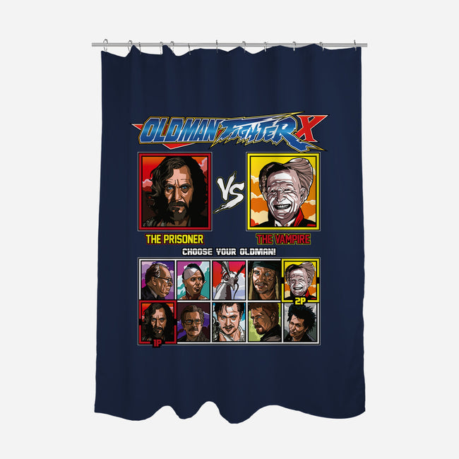 Oldman Fighter-none polyester shower curtain-Retro Review