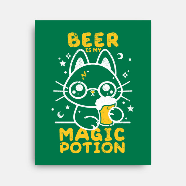 Beer Is My Magic Potion-none stretched canvas-NemiMakeit