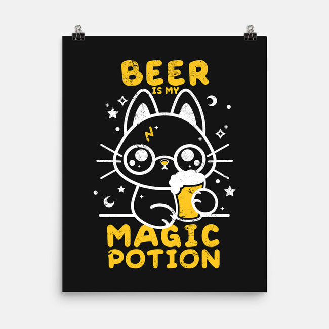 Beer Is My Magic Potion-none matte poster-NemiMakeit