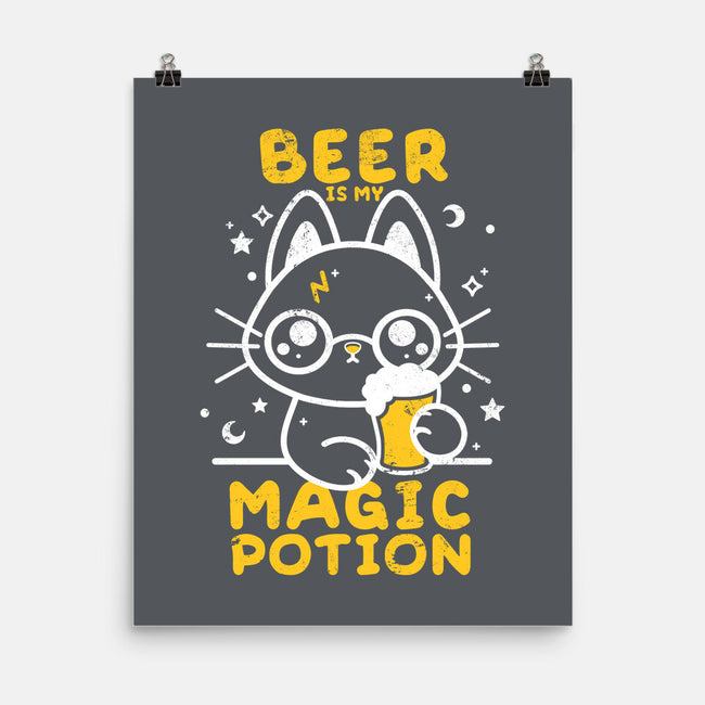 Beer Is My Magic Potion-none matte poster-NemiMakeit