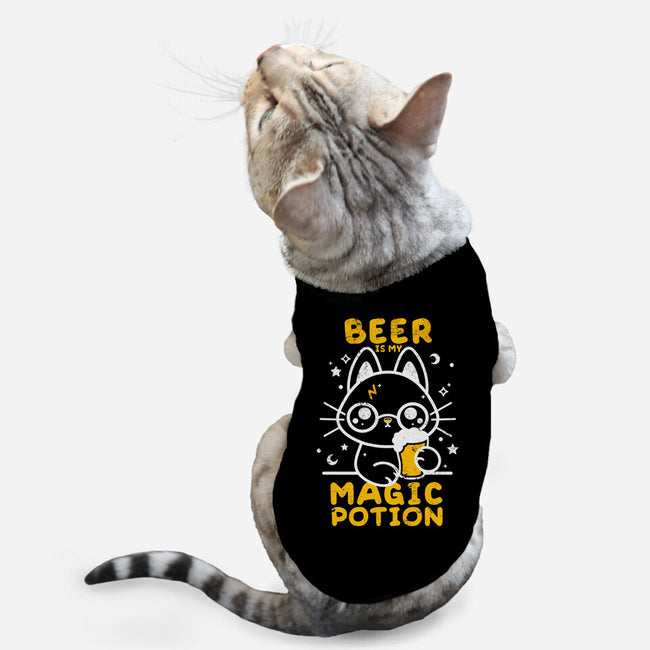 Beer Is My Magic Potion-cat basic pet tank-NemiMakeit