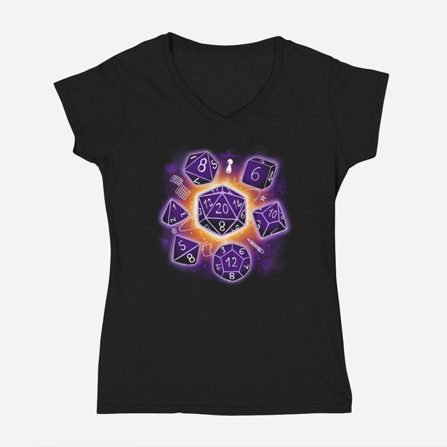 Dice Universe-womens v-neck tee-Vallina84