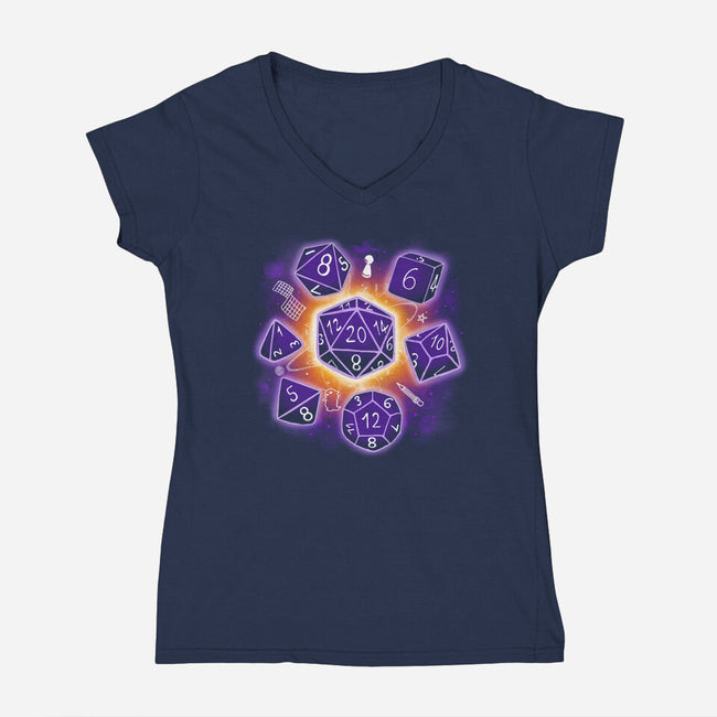 Dice Universe-womens v-neck tee-Vallina84