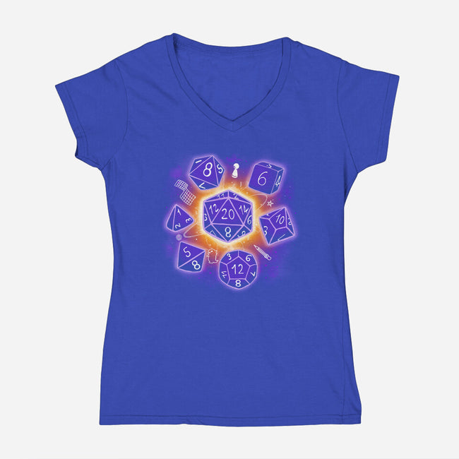 Dice Universe-womens v-neck tee-Vallina84
