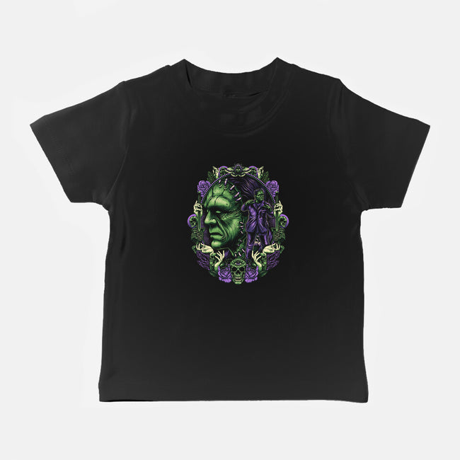 The Lonely Monster-baby basic tee-glitchygorilla