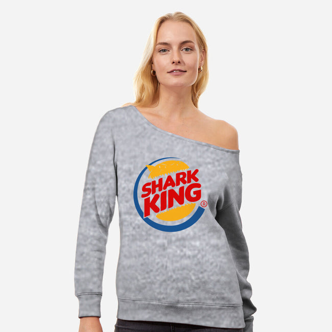 Shark King-womens off shoulder sweatshirt-Boggs Nicolas