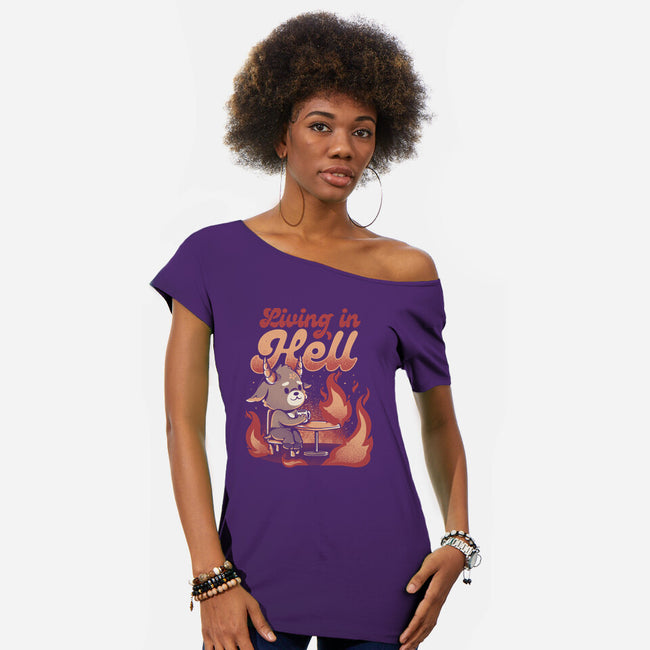 It's Home-womens off shoulder tee-eduely