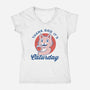 Caturday-womens v-neck tee-Thiago Correa
