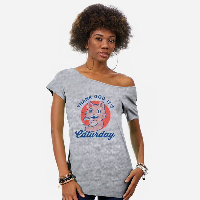 Caturday-womens off shoulder tee-Thiago Correa