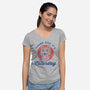 Caturday-womens v-neck tee-Thiago Correa
