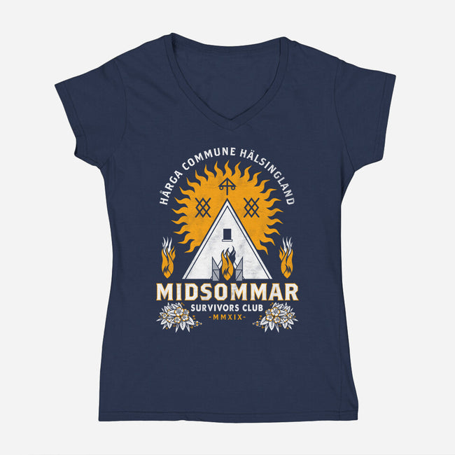 Midsommar Survival Club-womens v-neck tee-Nemons