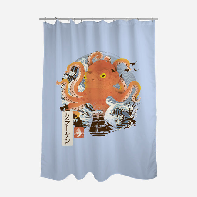 Kraken Adventure-none polyester shower curtain-dandingeroz