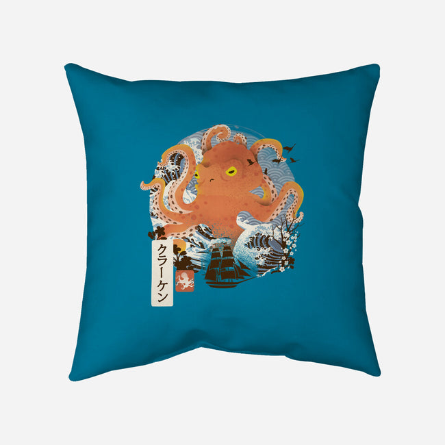 Kraken Adventure-none removable cover w insert throw pillow-dandingeroz