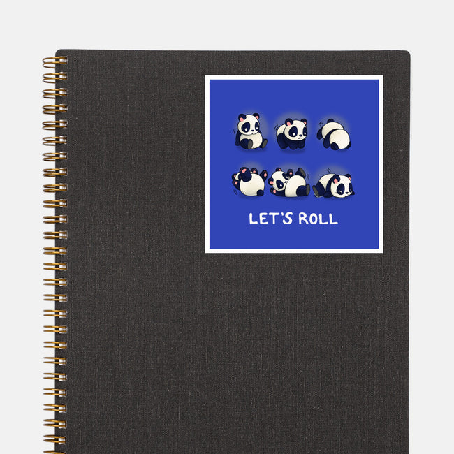 Let's Roll Panda-none glossy sticker-Vallina84