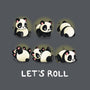 Let's Roll Panda-none polyester shower curtain-Vallina84