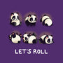 Let's Roll Panda-none glossy sticker-Vallina84