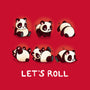 Let's Roll Panda-womens fitted tee-Vallina84