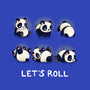 Let's Roll Panda-unisex basic tee-Vallina84