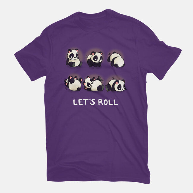 Let's Roll Panda-womens basic tee-Vallina84