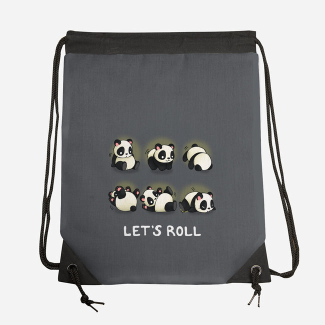Let's Roll Panda-none drawstring bag-Vallina84