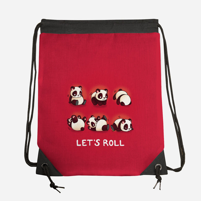 Let's Roll Panda-none drawstring bag-Vallina84
