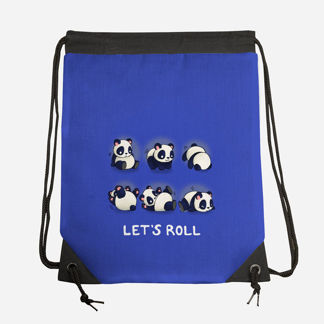 Let's Roll Panda-none drawstring bag-Vallina84